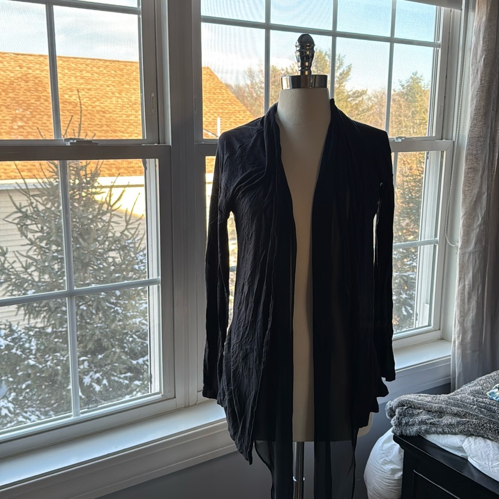 Manoukian Black Cardigan Size Small